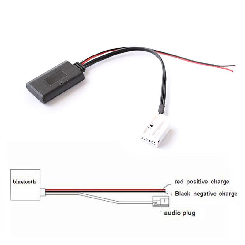 12Pin Bluetooth Module Wireless Car Radio Stereo Music Aux Cable Adapter For Peugeot 307 408 508 ForCitroen Sega Stereo Receiver