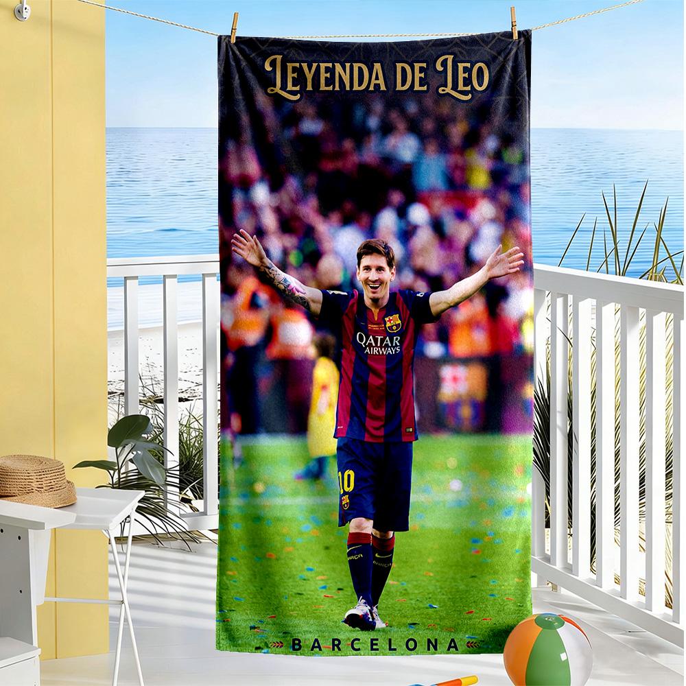 Messi Plaj Havlusu Süper Yumuşak Mikrofiber Hızlı Kuruyan Kumaş Rahat Hafif Taşınabilir Yüzme, Plaj, Kamp, Seyahat, Plaj Aksesuarları, Spor Salonu İçin
