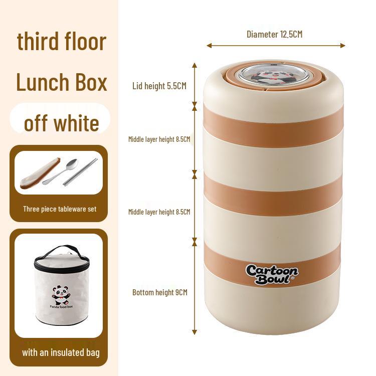 Läckagesäker Bento-låda i rostfritt stål med silikontätande lock för kontorsarbetare