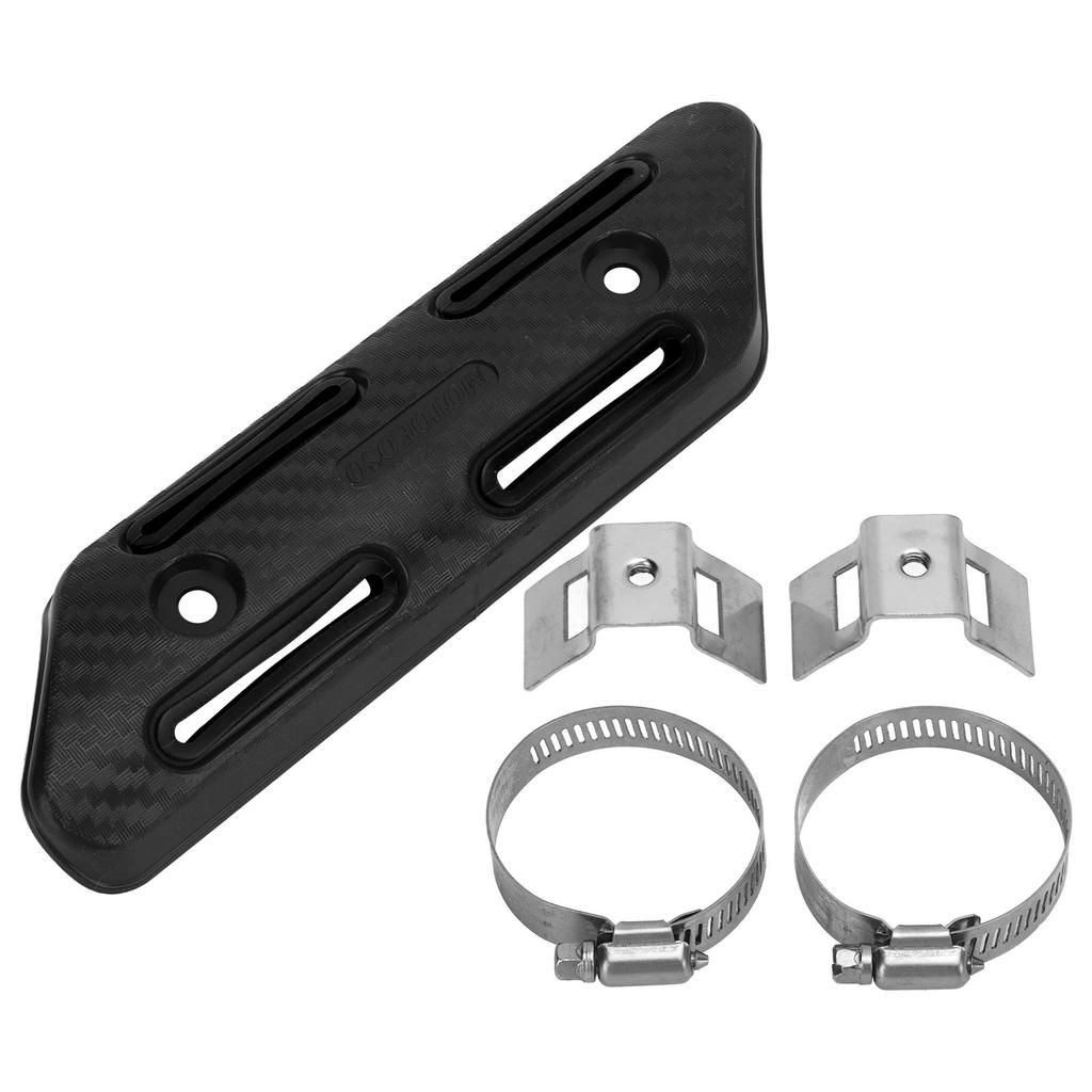 Exhaust Pipe Heat Shield Insulation Cover for 4 Stroke Motorcycles ATVs UTVs Offroad Vehicles Black