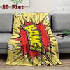Pop Art "Bang" 2D Flat Pattern Flannel Blanket High Quality All Seasons Warmth and Comfort Perfect for Christmas Gifts.MMT0918129