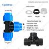 New Material PE Pipe Quick Connectors: Complete Set for 4 to 6 Straight and Three-way Water Pipe Fittings