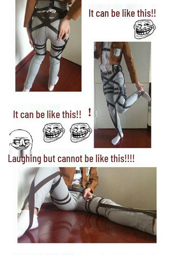 Attack On Titan Mikasa, Eren, Levi Survey Corps Full Body Leather Strap Cosplay Gear Available