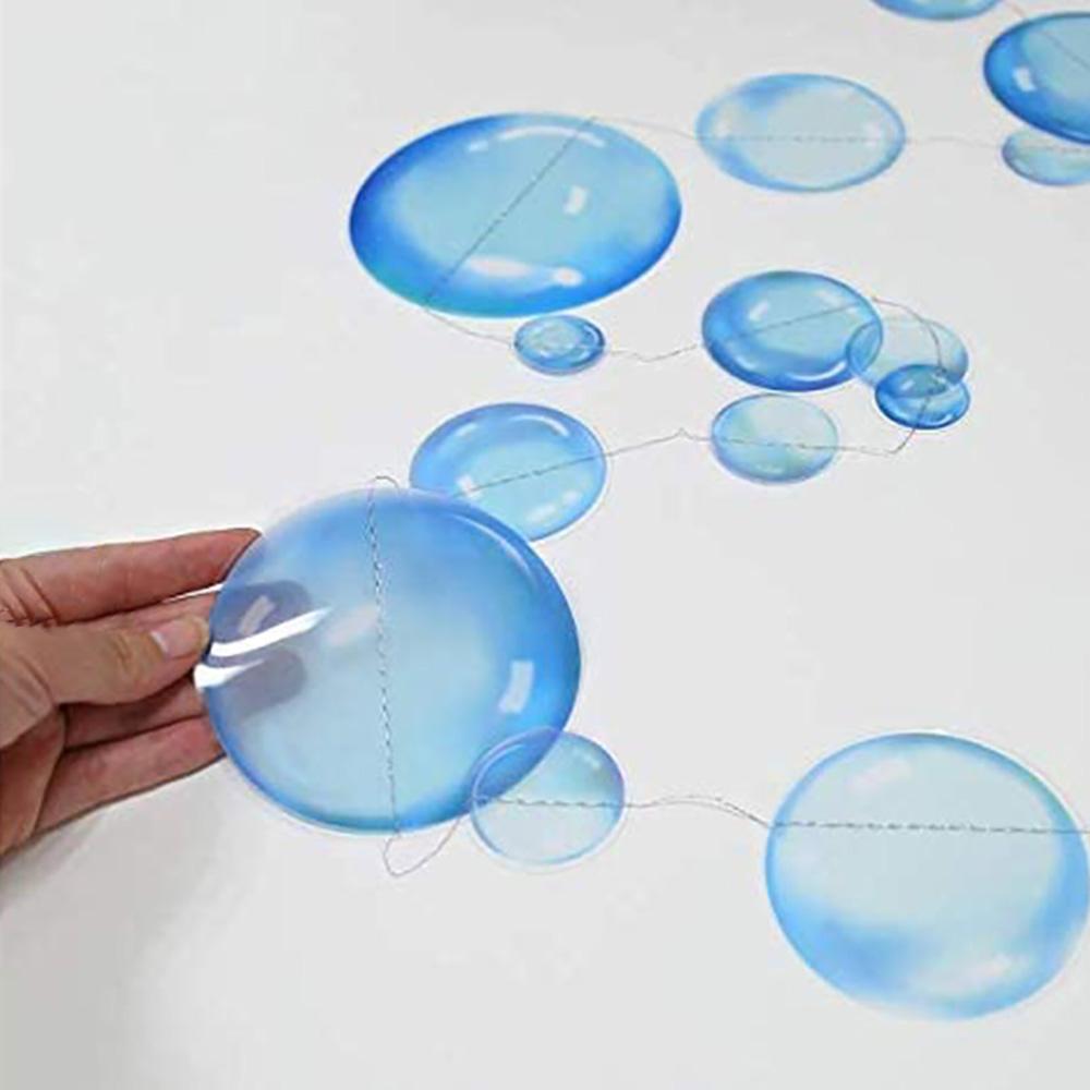 

2 м гирлянда из пузырей с красочным фантомом, плоская веревка для мечты, океанская тематическая вечеринка, подвесные украшения для вечеринки в стиле русалки, принадлежности для украшения синий