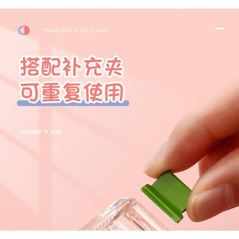 Transparent Push Clip And Refill Clips Student Office Document Organizer Acrylic Clip