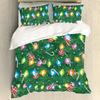 Christmas snowman down comforter bedding set, 3-piece ultra soft modern comfort with zipper closure