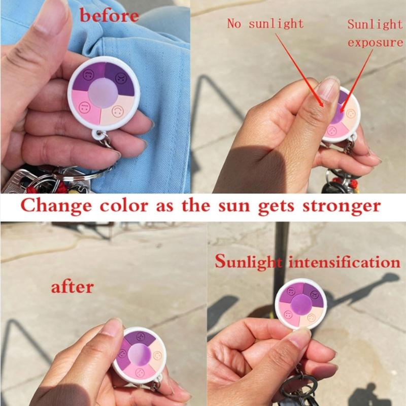Color Changing UV Keychain for Outdoor Sports Measure UV Intensity with This Sunscreen Artifact Unique Gift for Friends