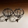 5 MM Screw Hole Metal Suet Ball Holder Closed Design Rust Resistant Bird Feeder Holder Squirrel Proof Round Fat Ball Holder
