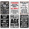 Funny Sarcastic Vintage Metal Posters Tin Signs Decor Retro Plaque Metal Plate Home Wall Art Decor for Bar