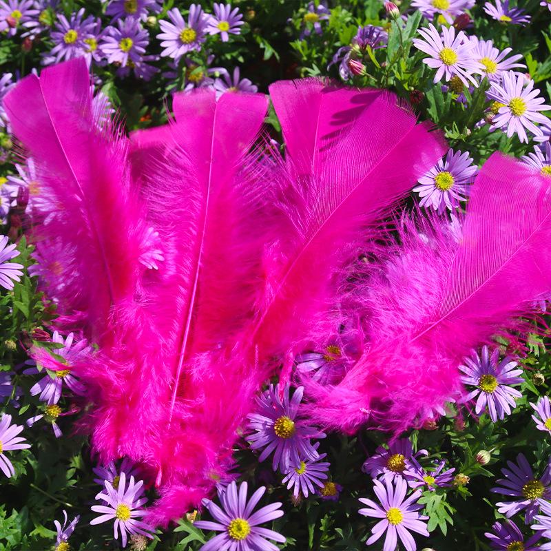 50Pcsdiy Handmade Feathers Flat Turkey Feathers Large Head Piece Feathers, Mask Decorative Clothing Material