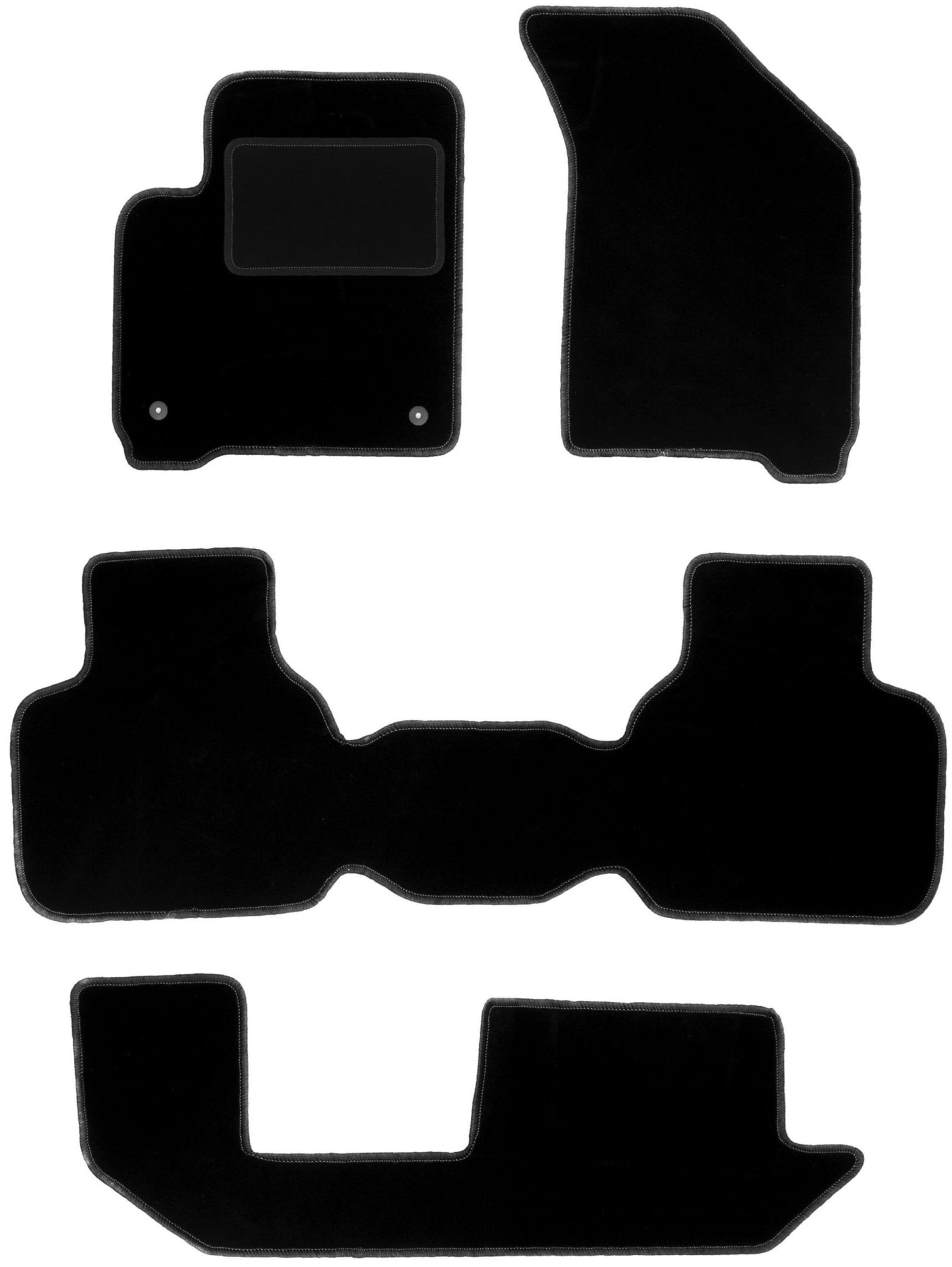 Tappetini in velluto nero per: Fiat Freemont 7 posti (2011-2016)