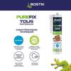 Mastic de Fixation BOSTIK Purefix Universel Tous Matériaux Sans Solvant Sans Phtalates - Intérieur Extérieur - cartouche 460 g