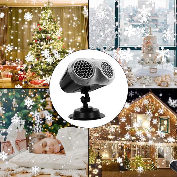 LED Waterproof Christmas Snowflake Projector Light Garden Lawn Lamp Decor