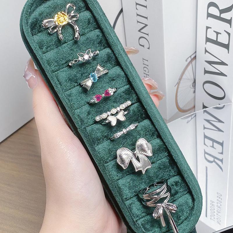 [Rymowany Cień Jedwabnego Węzła] Seria Kokard Zir*****Pierścień Pióra Pierścień Luksusowy Niszowy Prosta Osobowość Pierścień Kobieta