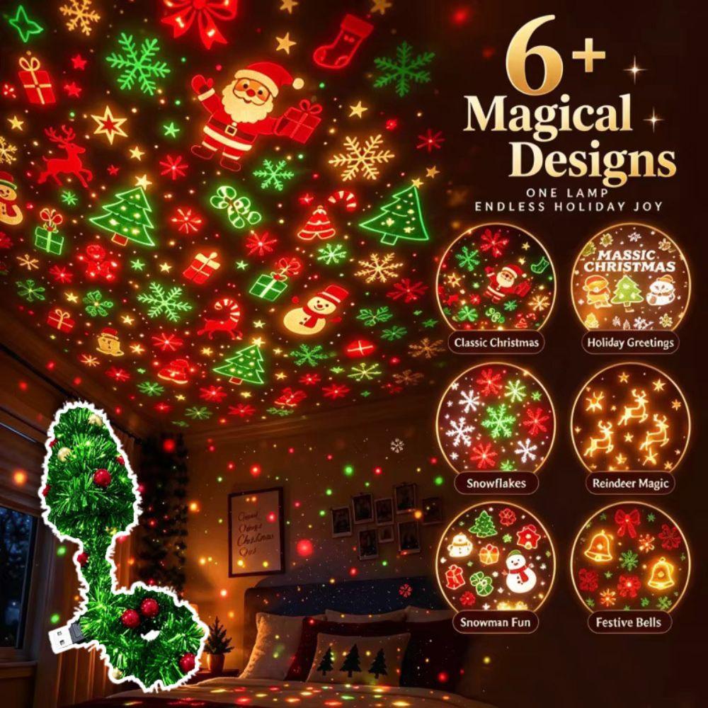 HD Ceiling Projector 6 Festive Scenes Projection Light DIY Night Lamp Home