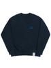 GRAVER [Unisex] Small Drawing Smile Sweatshirt_Navy/Blue Logo