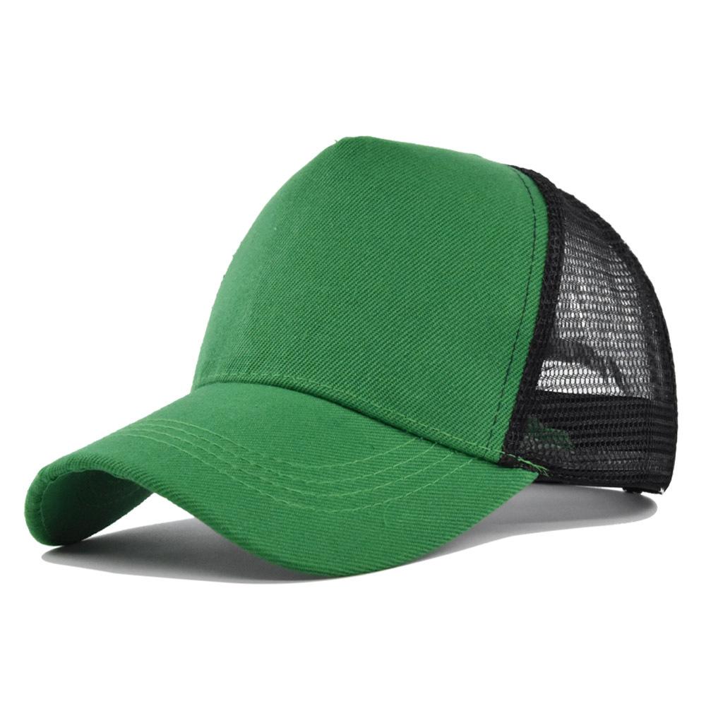 Custom Trucker Hat Logo Cotton Mesh Breathable Baseball Cap Women Men Summer Sunshade Mesh Cap 5 Panels Truck Hat Cap Wholesale