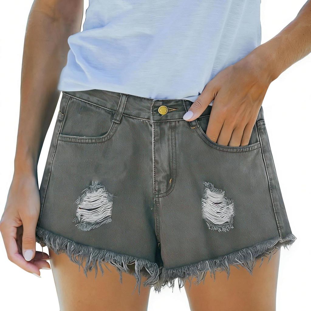 Ladies' Casual Versatile Fashionable Denim Shorts