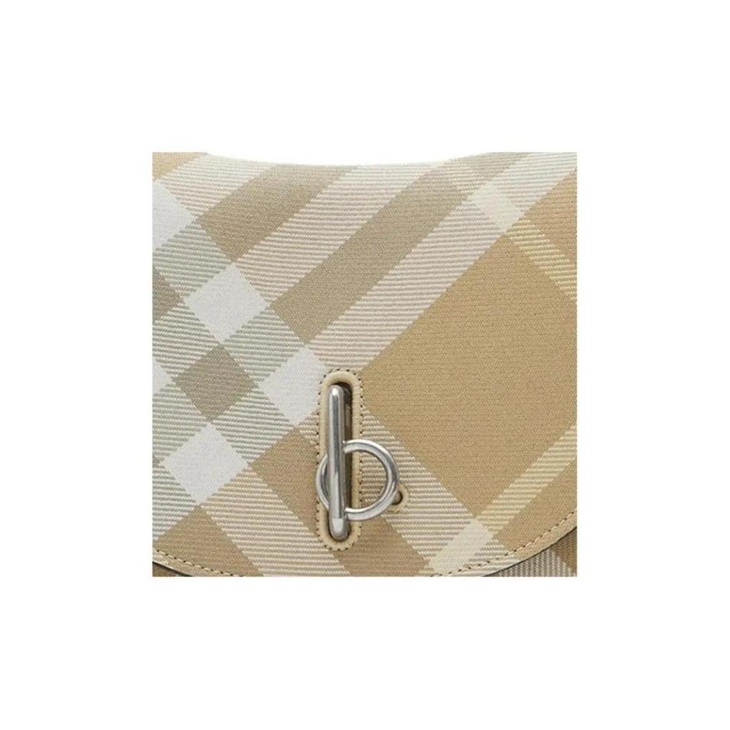 Burberry Brushed Metal Hardware Polyester Blend Crossbody Shoulder Bag Women's Linen