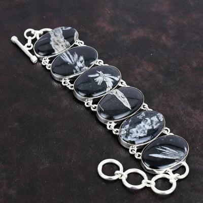 Pulseira de gema de crisântemo joias feitas à mão pulseira de prata esterlina 925 pulseira de corrente ajustável joias de crisântemo presentes para esposa