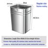 Thickened Stainless Steel Square Trash Can Inner Bin