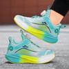 Kids Flyknit Sport Sneakers Lightweight Breathable Anti Slip Soft Sole School Walking Running Casual Shoes Daily Travel Outdoor