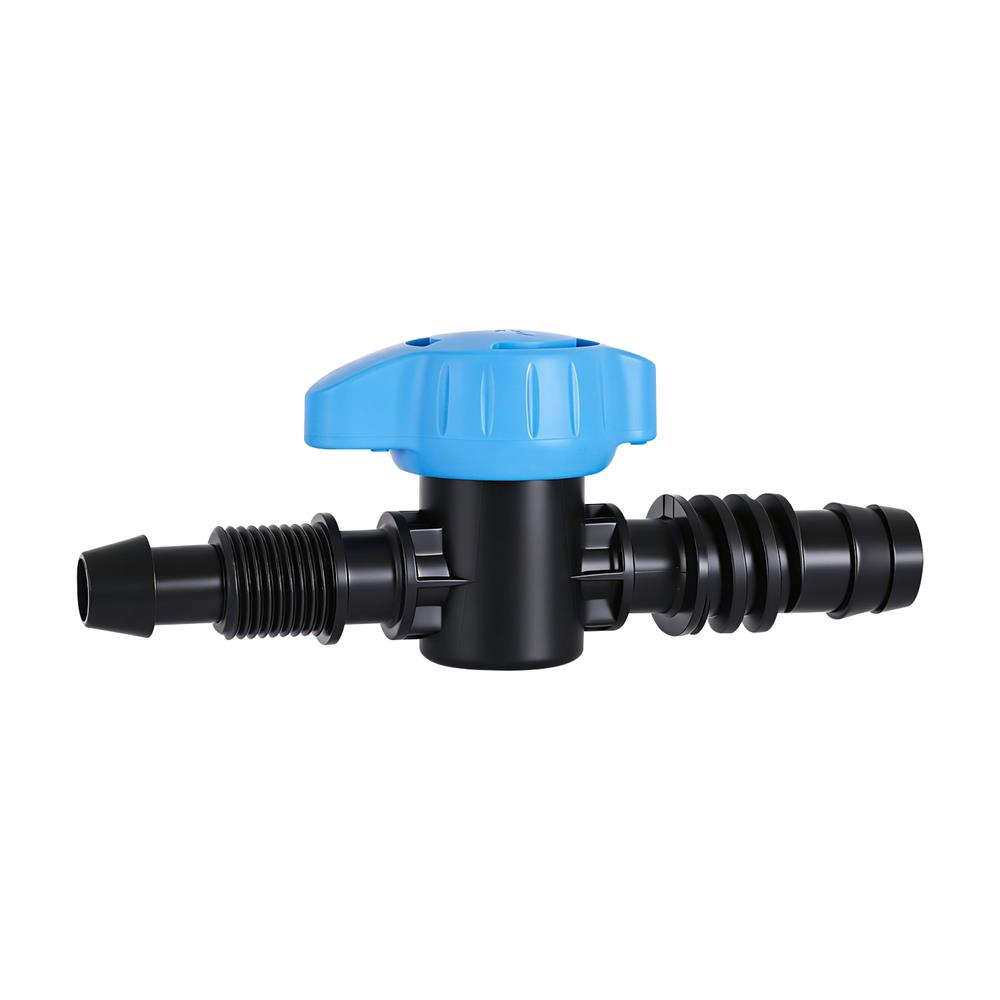 16mm Drip Irrigation Barbed Bypass Valve Drip Line Shut Off Valve Drip System Water Diverting Valve For Agriculture Greenhouse