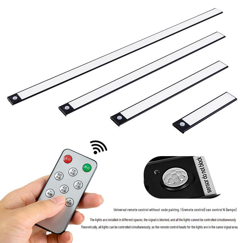 Rechargeable Ultra-thin LED Motion Sensor Light Strip for Cabinets with Magnetic Mounting