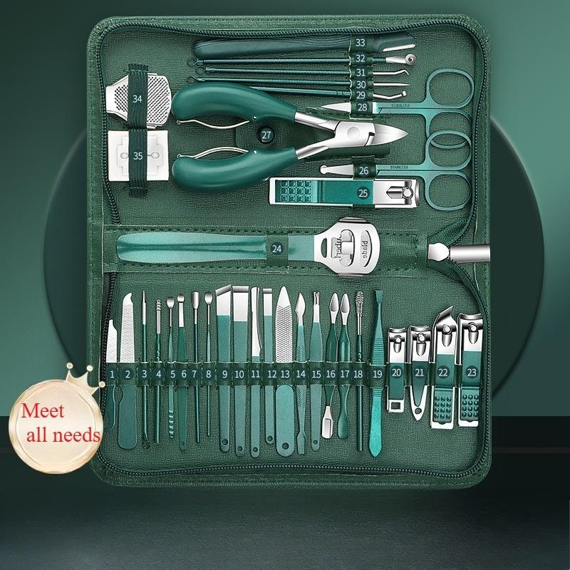 Ensemble multifonctionnel portable en acier inoxydable pour coupe-ongles pour les soins quotidiens des pieds et des ongles
