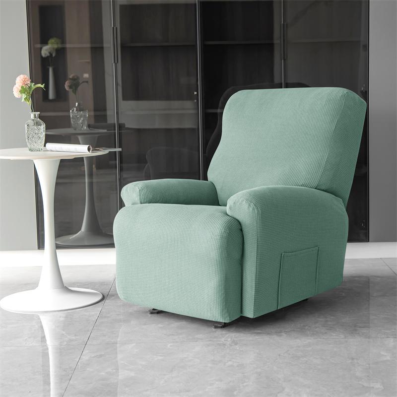 Jacquard Recliner Sofa Cover Stretch Spandex Lazy Boy Armchair Cover Solid Color Water Repellent Sofa Slipcovers For Living Room