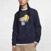 Nike Sb Icon Letter Print Crew Neck Pullover Sweatshirt Men Sweatshirt Navy BV0885-451