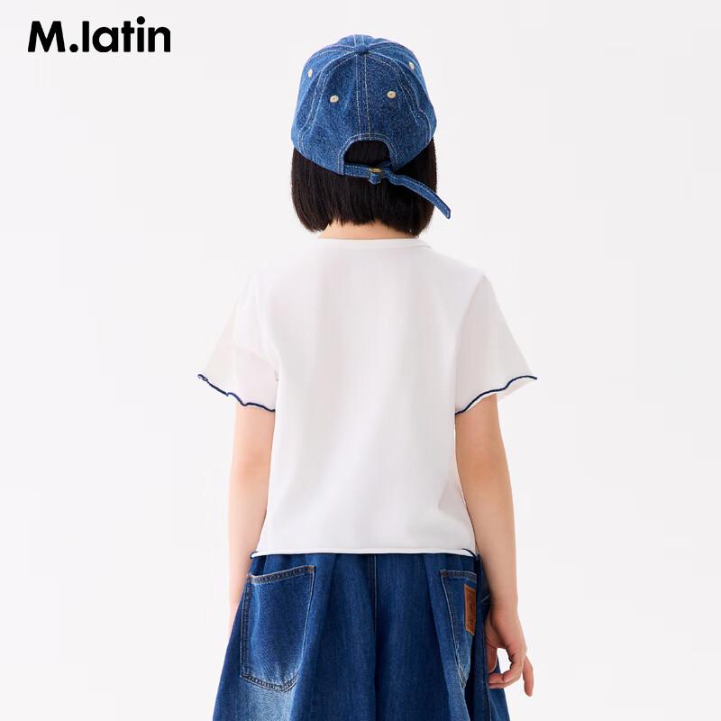 M.Latin Girls  Vintage Bowknot Short Sleeve T-Shirt 120cm