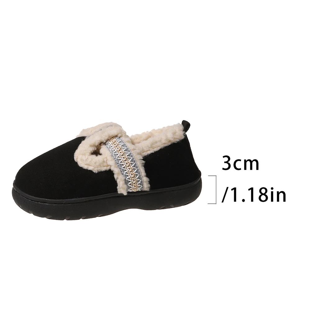 Soft Soled Snow Boots for Women 2024 Autumn and Winter New Cashmere Warm Lightweight All Casual Woolen Cotton Shoes