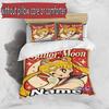 3pcs Duvet Cover Set (1*Duvet Cover + 2*Pillowcase, Without Core), Custom Name Sailor Moon Pattern Bedding Set, Home Bedroom Decor Gift