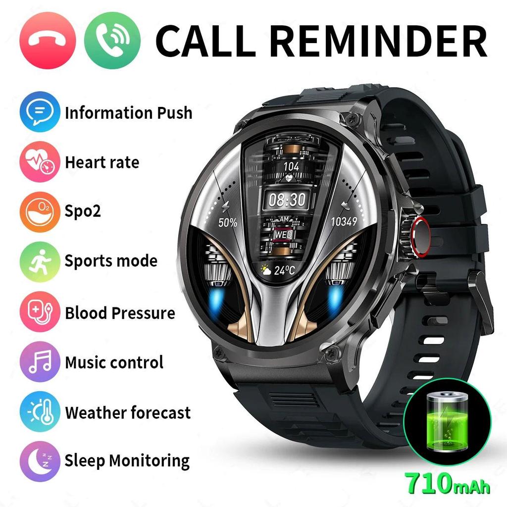 SACOSDING 1.85 duży ekran 710mah bateria Bluetooth smartwatch z pomiarem tętna i tlenu, wielofunkcyjny smartwatch do ćwiczeń