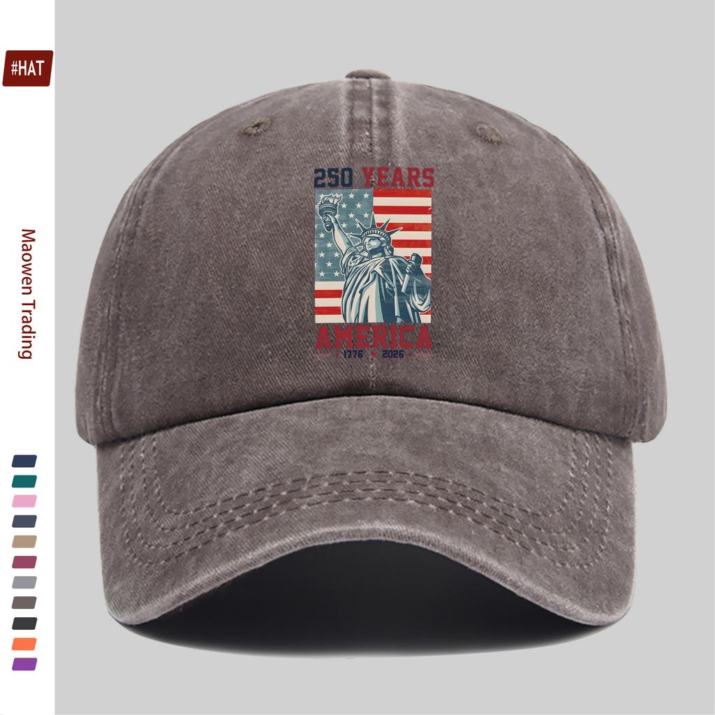 pc Independence Day Element Printed Baseball Cap with American Flag Design Sun Hat Party Decor Hat Comfortable Lightweight Tr