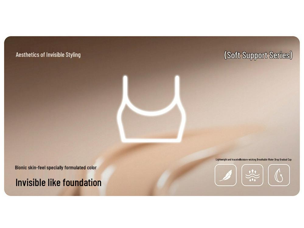 Dámská bezešvá podprsenka Push-Up bez kostic s odnímatelnými ramínky a krásným designem s otevřenými zády