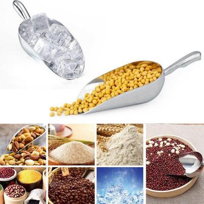 Hliníková kovová naběračka kulaté dno na led jídlo cukr sladkosti kuchyň domov