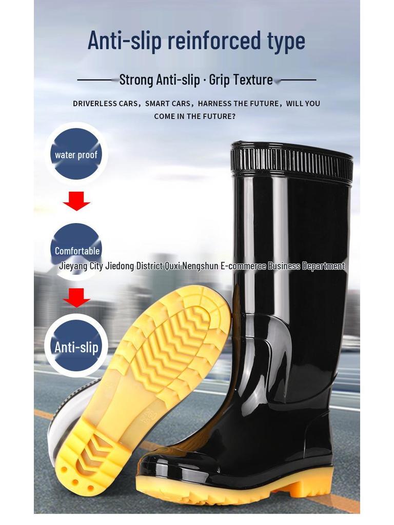 Wasserdichte Regenstiefel für Herren: Rutschfestes Gummi, Fleecefutter, Erhältlich in langen, mittellangen und kurzen Ausführungen