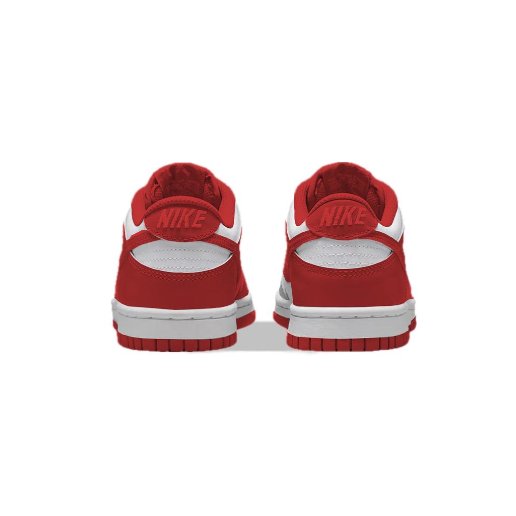 Nike Dunk Abrasion Resistant Lightweight Slip Resistant Low top Skateboard Shoes Unisex Red White HF5441-104(Team502-)
