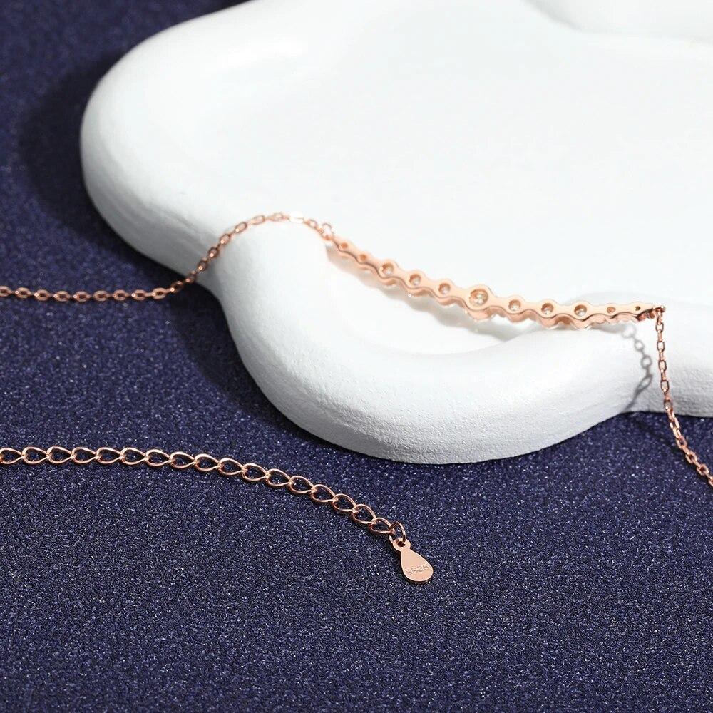 New New In S925 Sterling Silver Real 1.1cttw Moissanite Pendant Necklace for Women Anniversary Diamond Necklaces Fine Jewelry