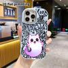 Phone Case: 2D Flat Design Suitable for iPhone 18 17 16 15 14 13 Pro Protective Case, Couple Style, Ghost Kitten, Christmas and Halloween Gift