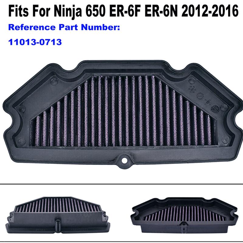 

High Flow Air Cleaner Air Filter Element For Kawasaki Ninja 650 ER-6F ER-6N EX650 ER650 2012-2016 Models -Ref.OEM 11013-0713
