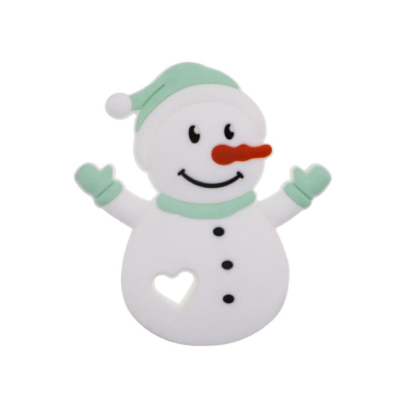 2/5pcs Christmas Series Silicone Beads Santa Reindeer Cookies Snowman DIY Pacifier Chain Jewelry Making Bulk DIY Crafts