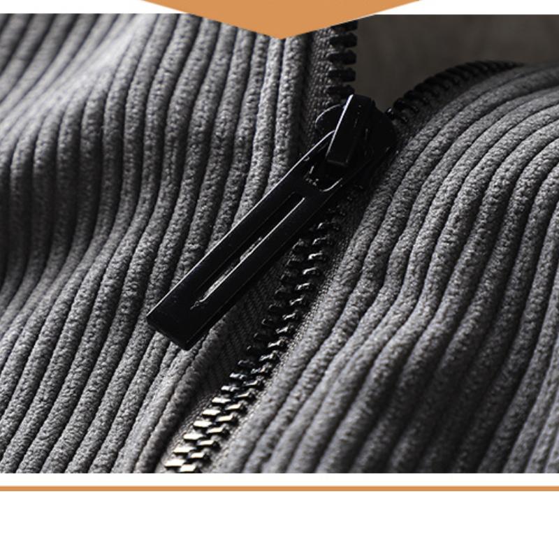 Herrars Nya Höst- och Vinter Casual Fleece Varm Plus Sammet Kavaj Utomhus Lös Casual Jacka För Män