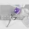 Glass Rose Mini Crystal Flower Artificial Flowers Room Ornament Office Desktop Decoration Wedding Party Valentine's Day Gift