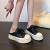 Invisible Height Increasing Insole Closed Toe Half Slippers Women's Outer Wear New Muffin Slippers Heightened Easy Wear Shoes
