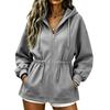 Women's Casual Long Sleeve Hooded Zip Up Sweatshirt for Everyday Wear