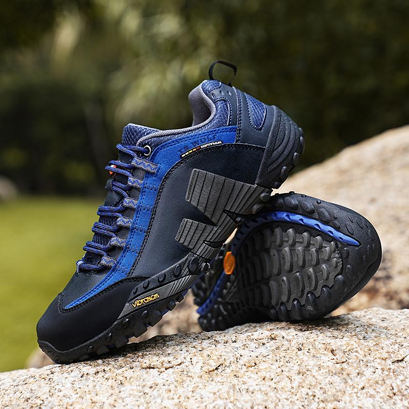 Mens Hiking Shoes High-quality Leather Comfortable Non Slip Outdoor Sneakers Mountain Wear Resistant Breathable Trekking Shoes