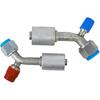 Aluminium Air Conditioning AC Fitting Set #8 and #10 Female, O-Ring 45° 90° Degree R134a High & Low Pressure Valve (45° Degree)